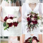 Elegant Burgundy and Blush Wedding Bouquet Ideas