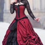 18 Non-traditional Black Gothic Wedding Dresses to Love-016