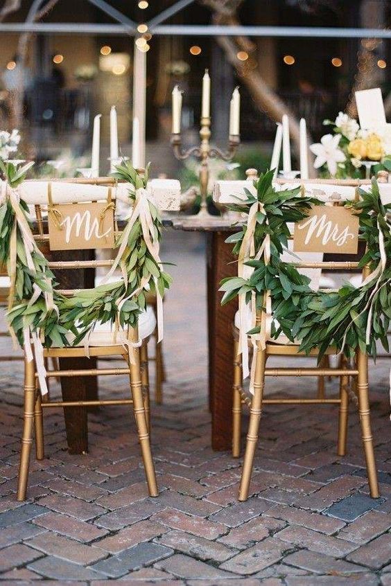 20 Chic Wedding Chair Decoration Ideas for Bride and Groom