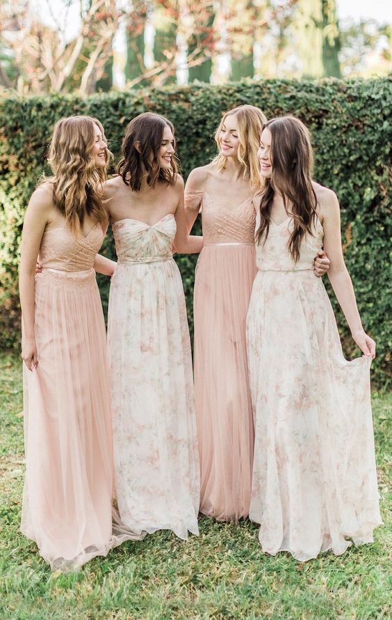 22 Floral Print Bridesmaid Dresses for Spring and Summer Weddings Floral Bridesmaid Dresses Ideas