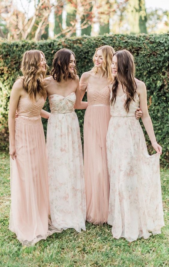 Floral Bridesmaid Dresses Ideas