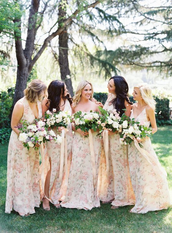 22 Floral Print Bridesmaid Dresses for Spring and Summer Weddings Jenny Yoo Bridesmaid Collection