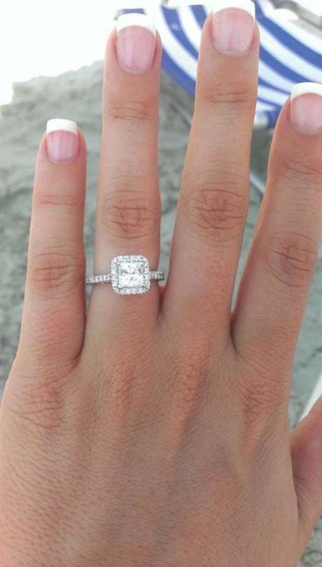  Awesome Princess Cut Halo Engagement Ring 