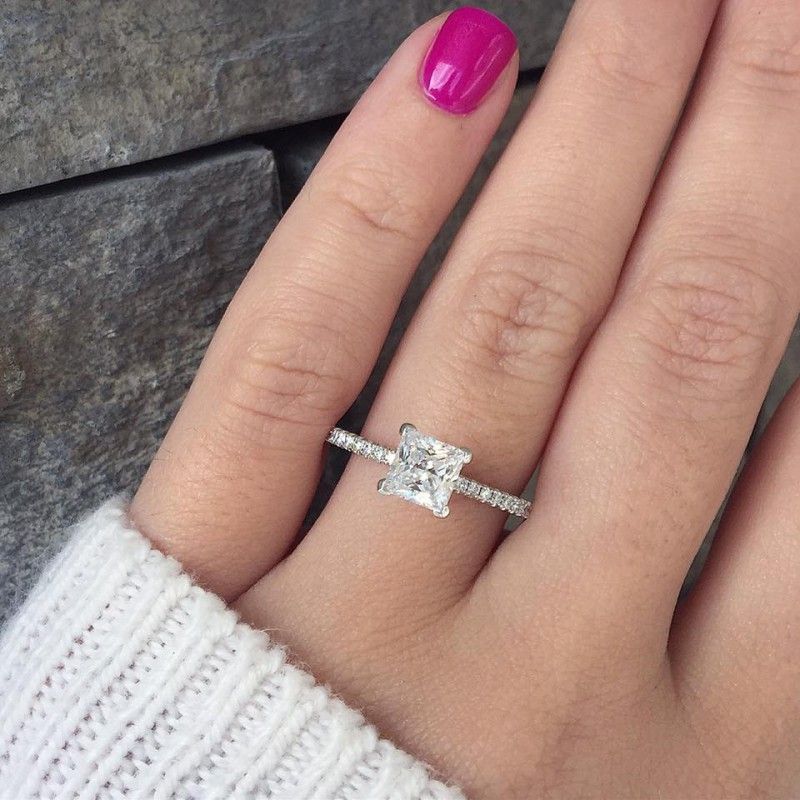  princess cut engagement ring simple 