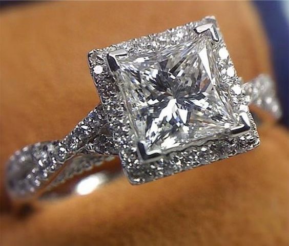  1.5k Verragio Princess Cut Diamond Engagement Ring 