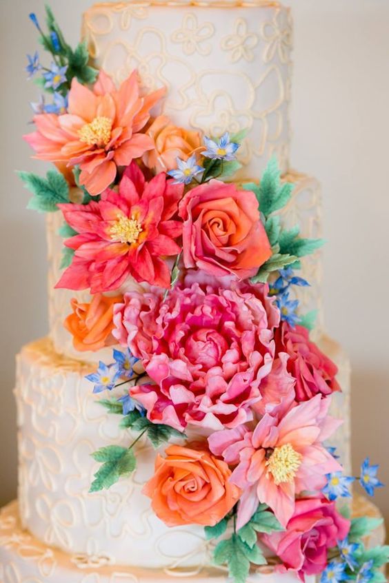  20 Most Romantic Floral Wedding Cakes You Can Imagine 