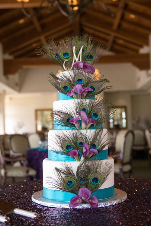 Peacock Wedding Cake Ideas