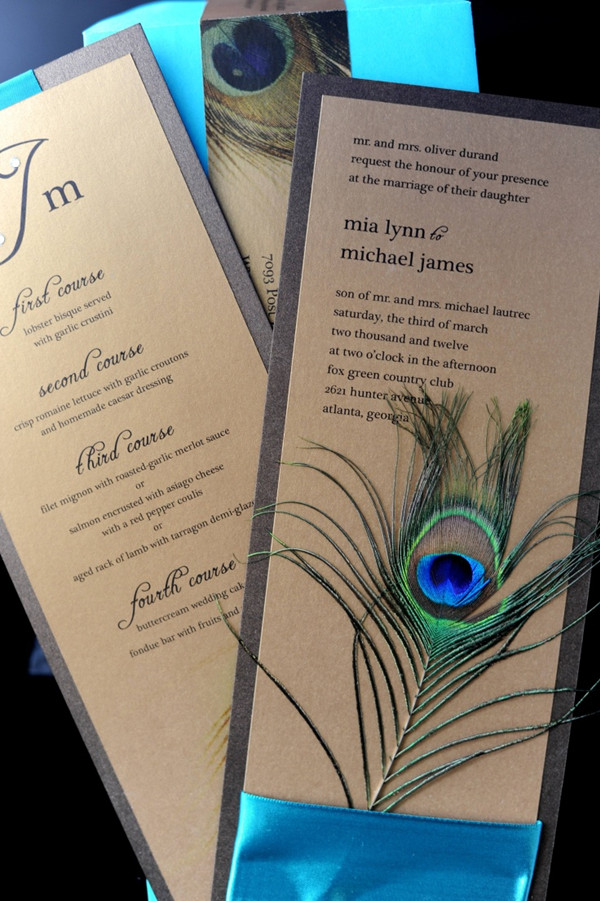 Pecock Wedding Invitations