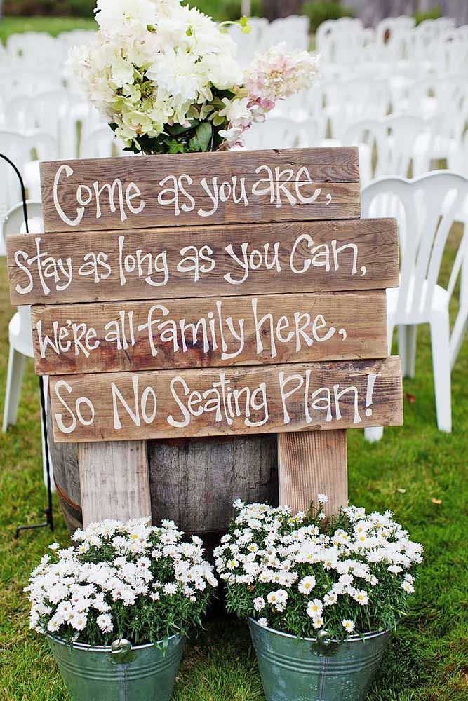  Wooden Country Wedding Signs 