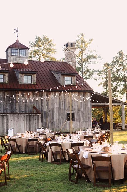  Aside from the lights this would be cute for a rustic country style wedding 