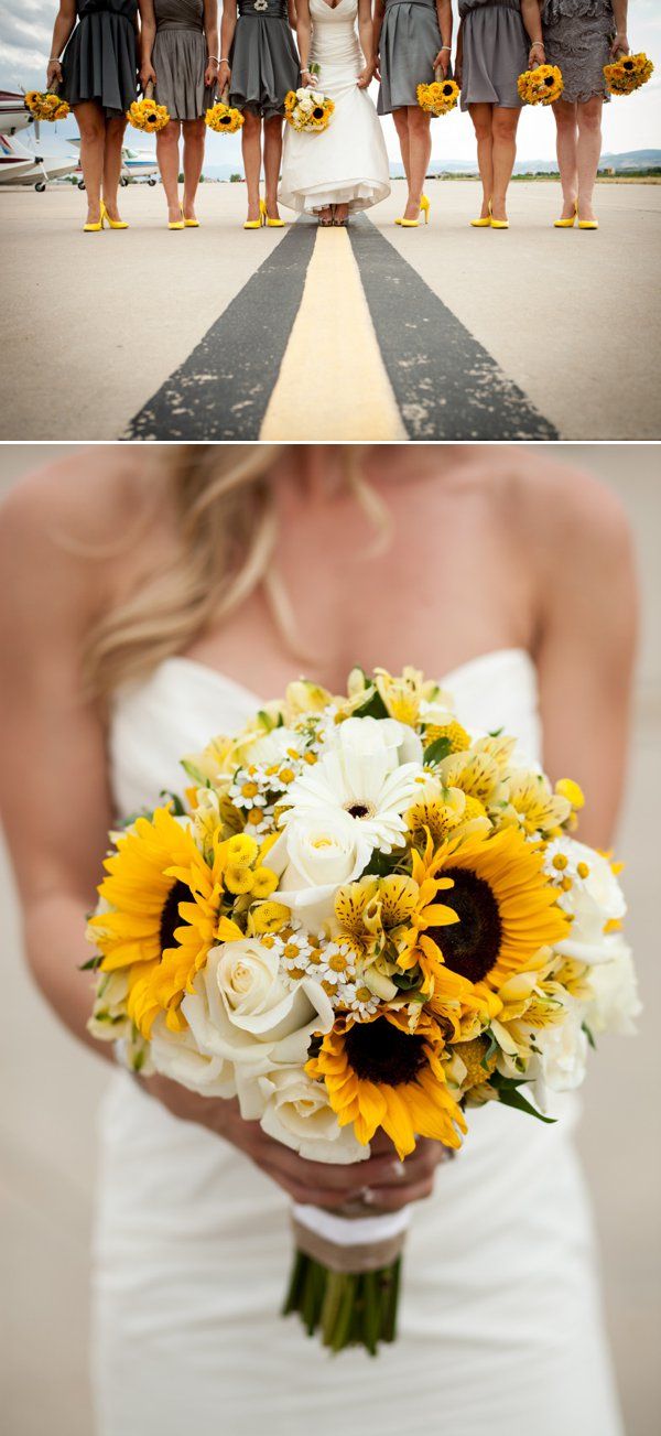 Summer Wedding Color Combos to Rock - Grey and Yellow