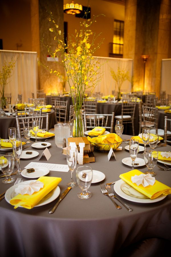 Summer Wedding Color Combos to Rock - Grey and Yellow