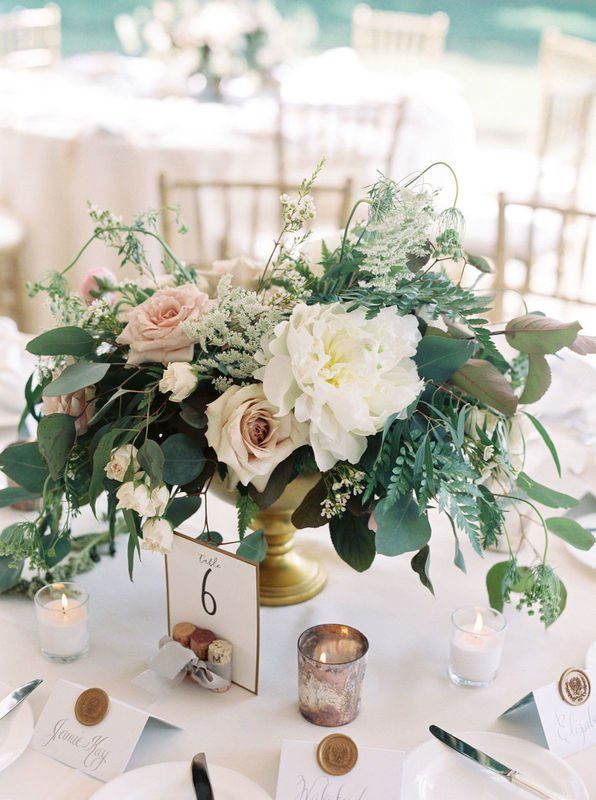 Romantic Greenery Wedding Centerpieces Romantic Greenery Wedding Centerpieces