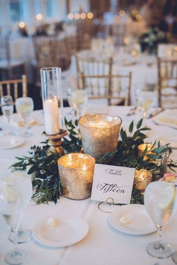 Romantic Greenery Wedding Centerpieces 