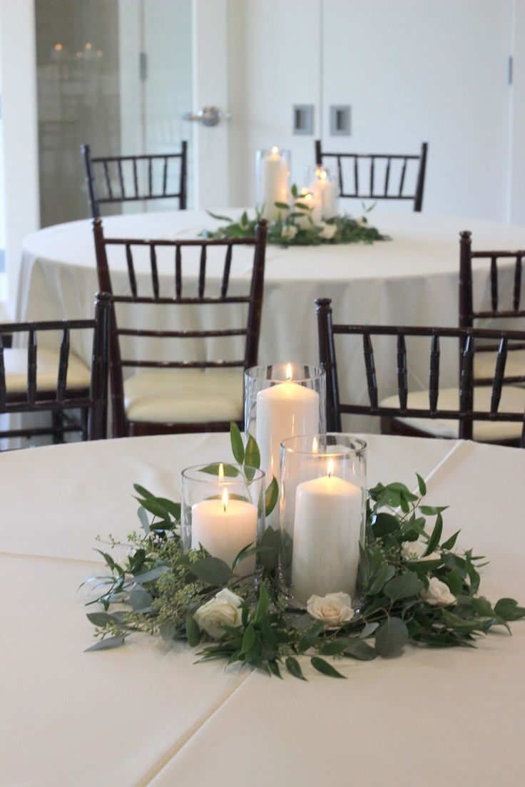 Romantic Greenery Wedding Centerpieces 