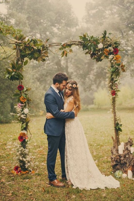 Sensational Fall Wedding Arch Ideas