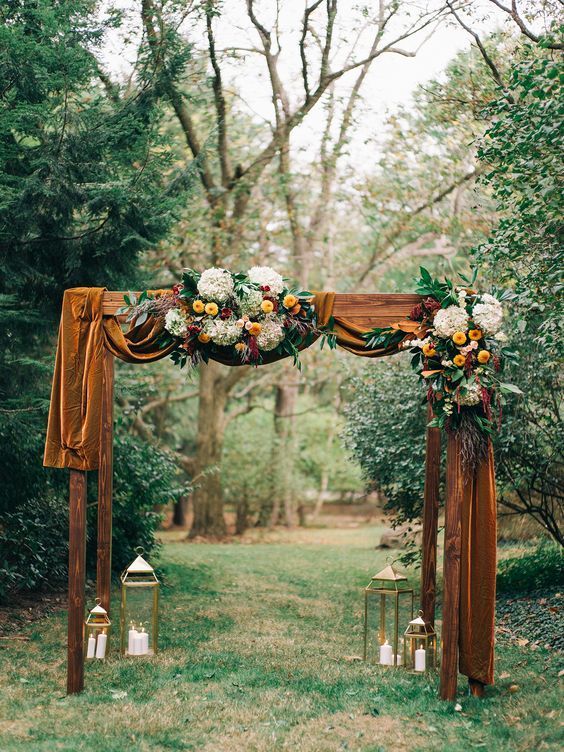 Sensational Fall Wedding Arch Ideas