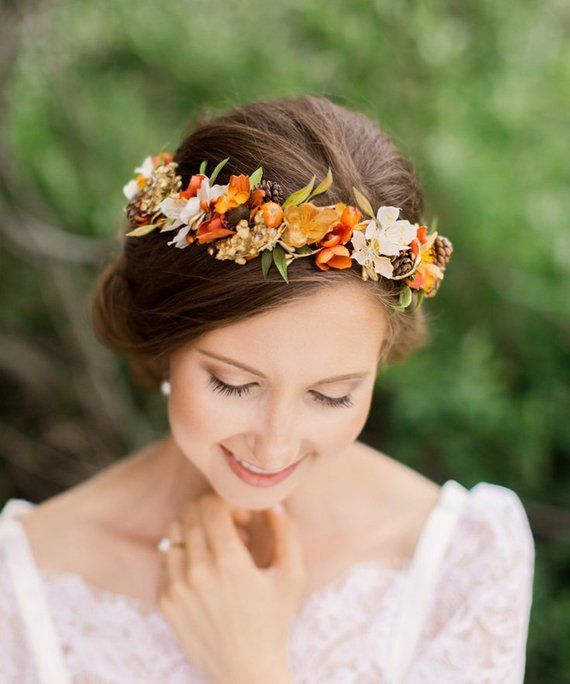 Breathtaking Floral Crowns for Fall Weddings