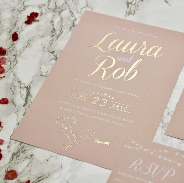 Blush Pink and Gold Wedding Color Inspirations