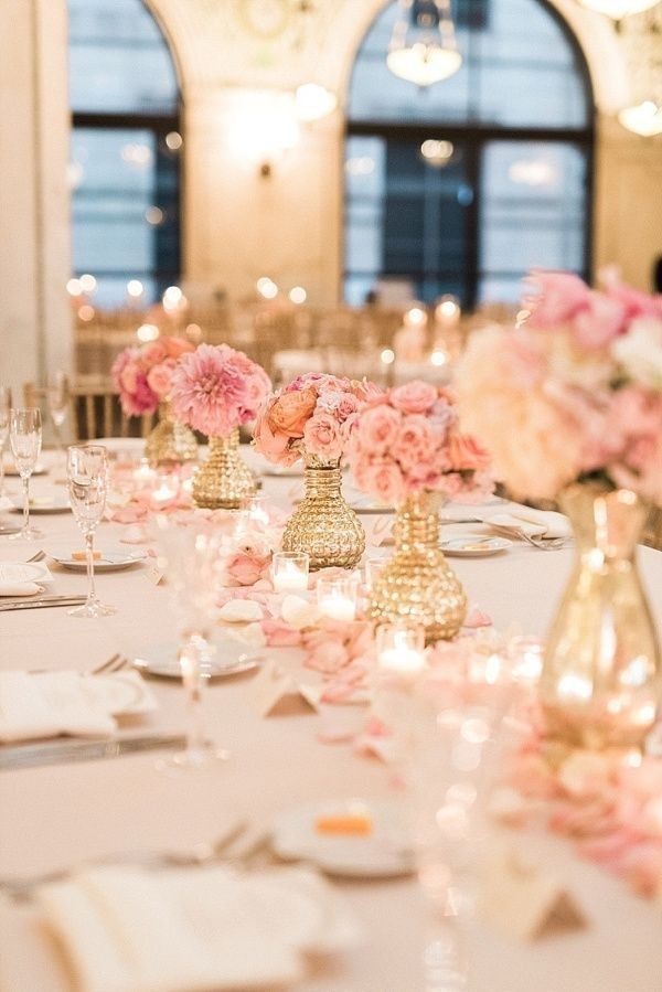 Blush Pink and Gold Wedding Color Inspirations