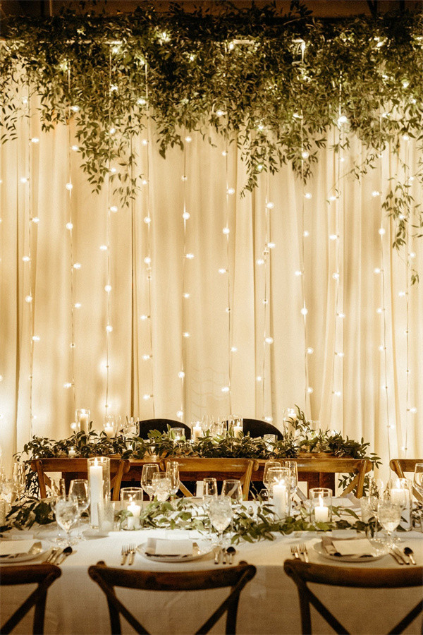 Dazzling Wedding Ceremony Arch with Fairy Lights (4)
