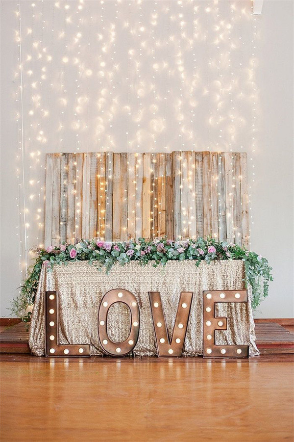 Dazzling Wedding Ceremony Arch with Fairy Lights (6)
