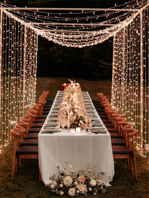 Fairy Lights for Whimsical Wedding Canopy (2)