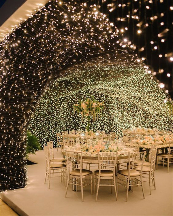 Fairy Lights for Whimsical Wedding Canopy (3)
