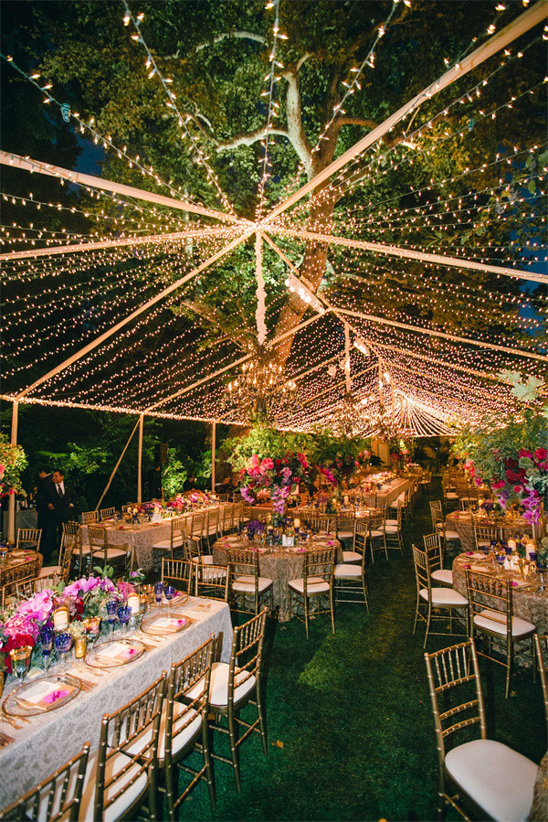 Fairy Lights for Whimsical Wedding Canopy (4)