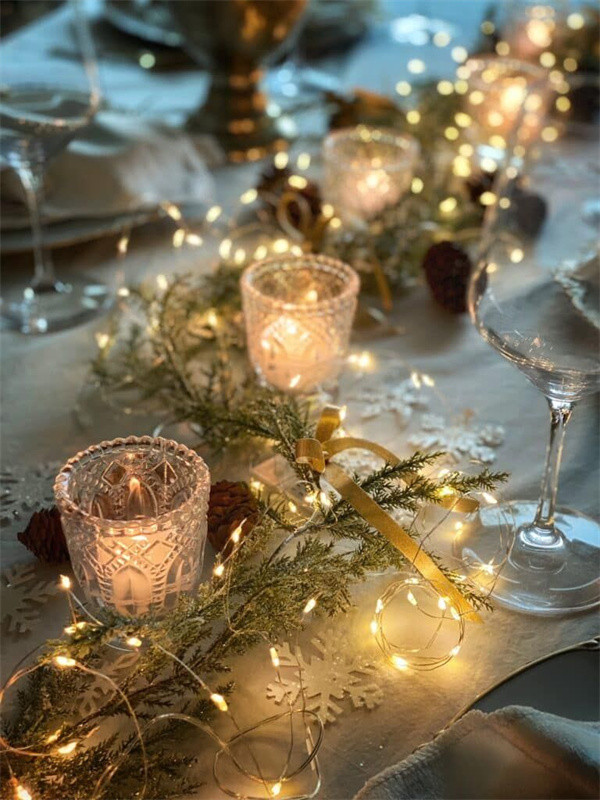 Wedding Table Decorations with Fairy Lights (5)