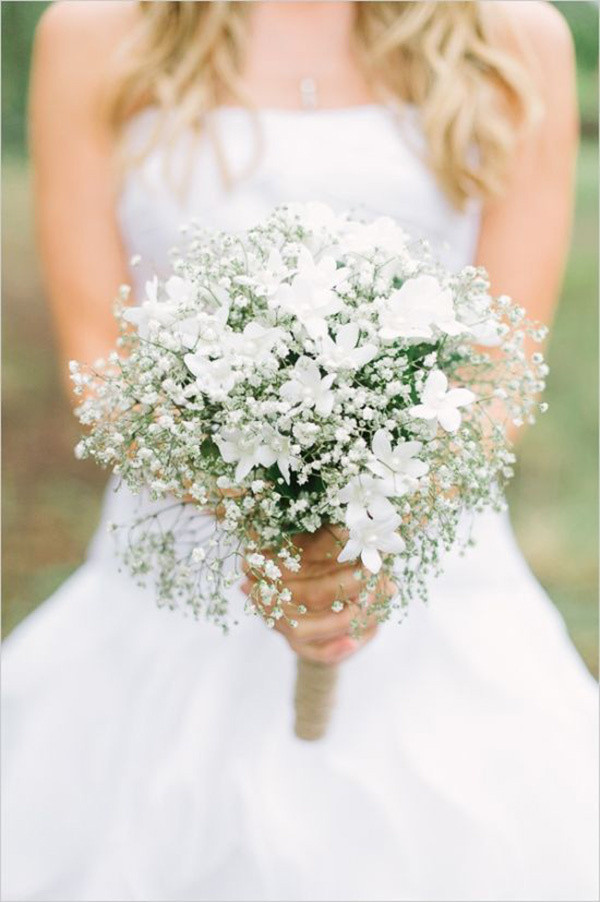 wedding Bouquets and Boutonnieres with baby's breath (3)