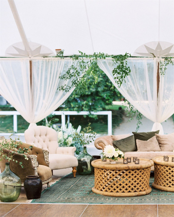 Cozy Lounge Areas for Tent Wedding