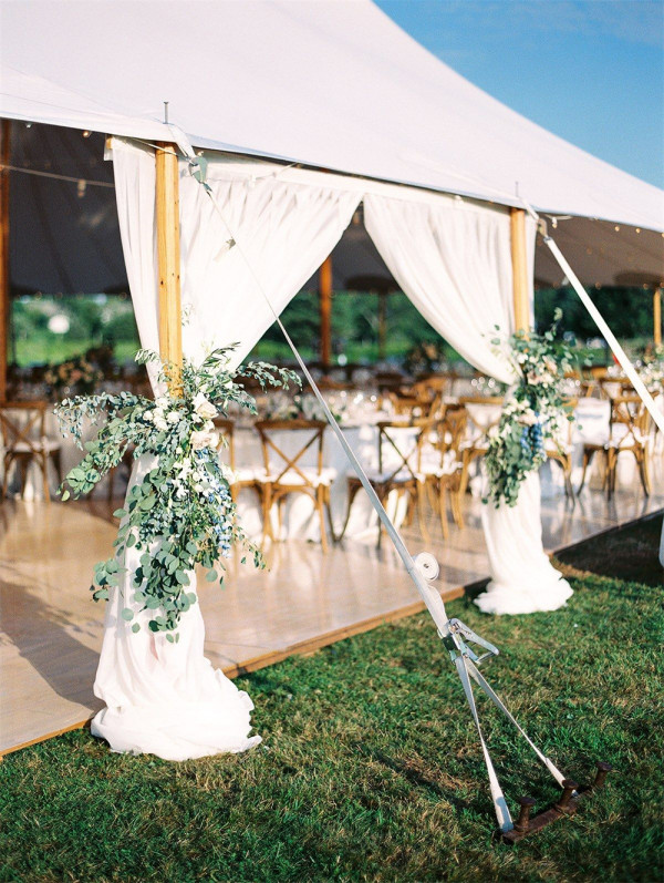 tented wedding with drapes