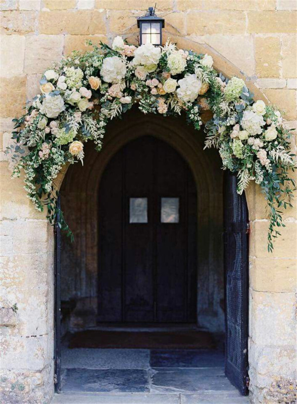 Floral Arch Church Wedding Ideas