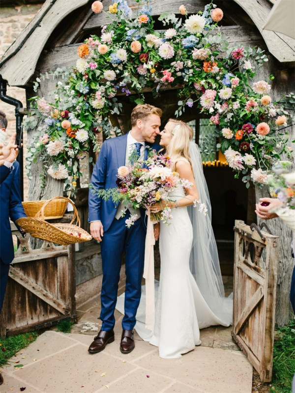 Floral Welcoming Portals for Church Wedding