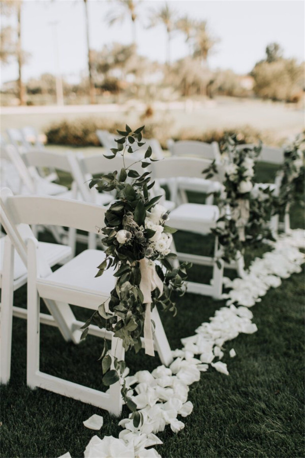 Greenery Floral Wedding Aisle Decorations