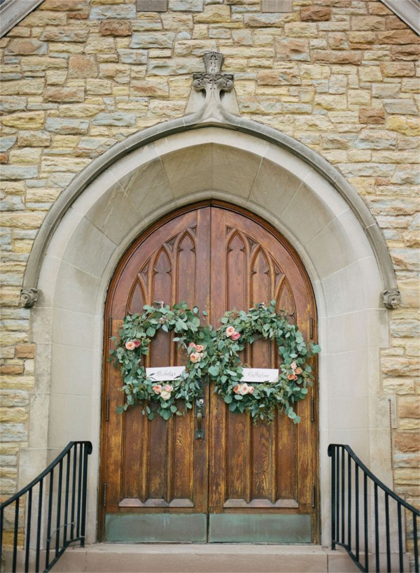 Chic Church Wedding Doorway Ideas