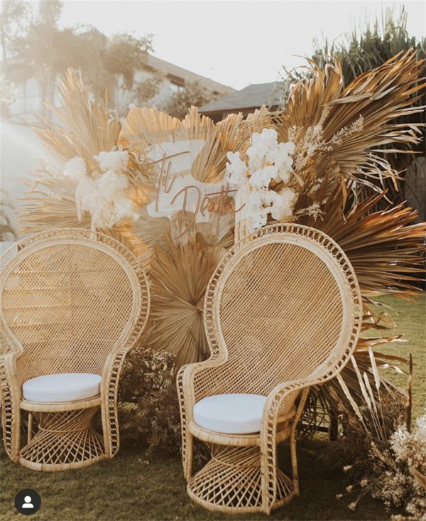 Rattan Peacock wedding Chairs