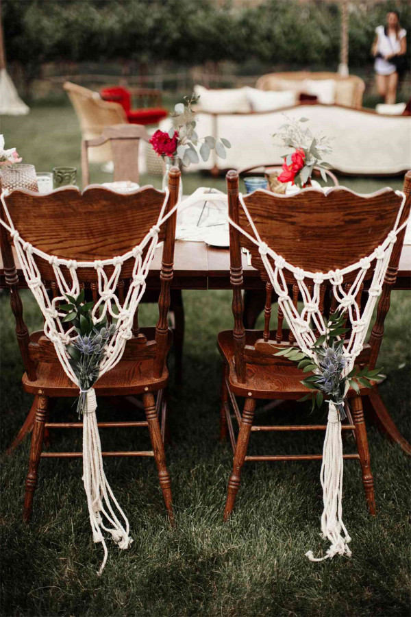 Bohemian Wedding Chair decorations