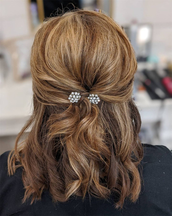 Half Up Half Down Hairstyles for the Mother of the Bride