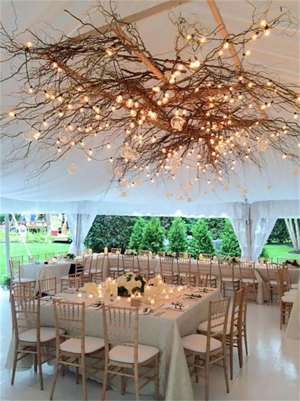 creative and fun ceiling decorations for tent weddings