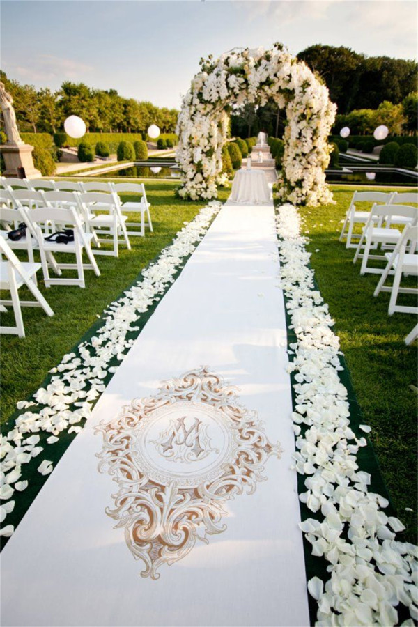 Personalized Wedding Aisle Runners with Monogram