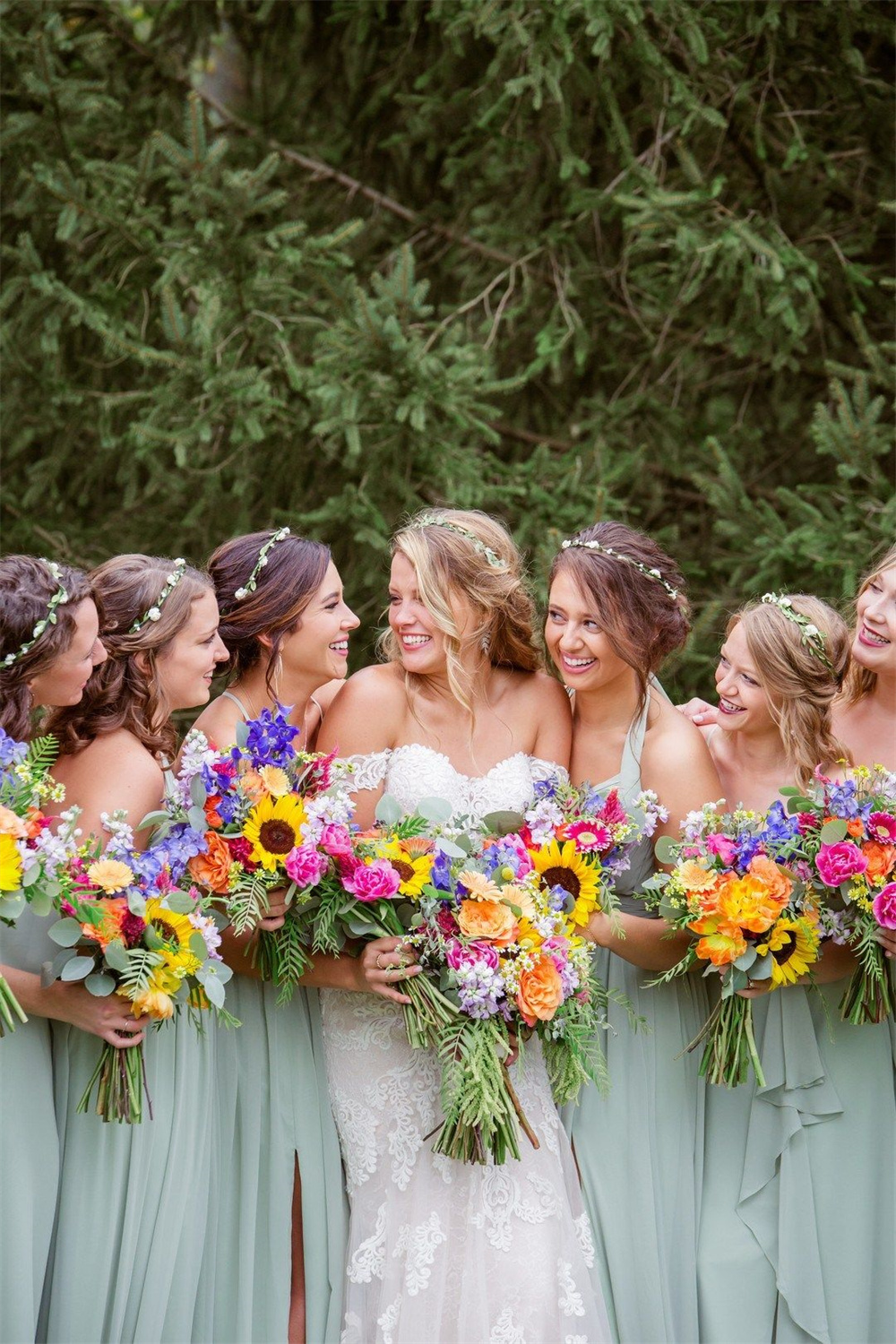 Fun Summer Wedding Bouquets with Sunflower 