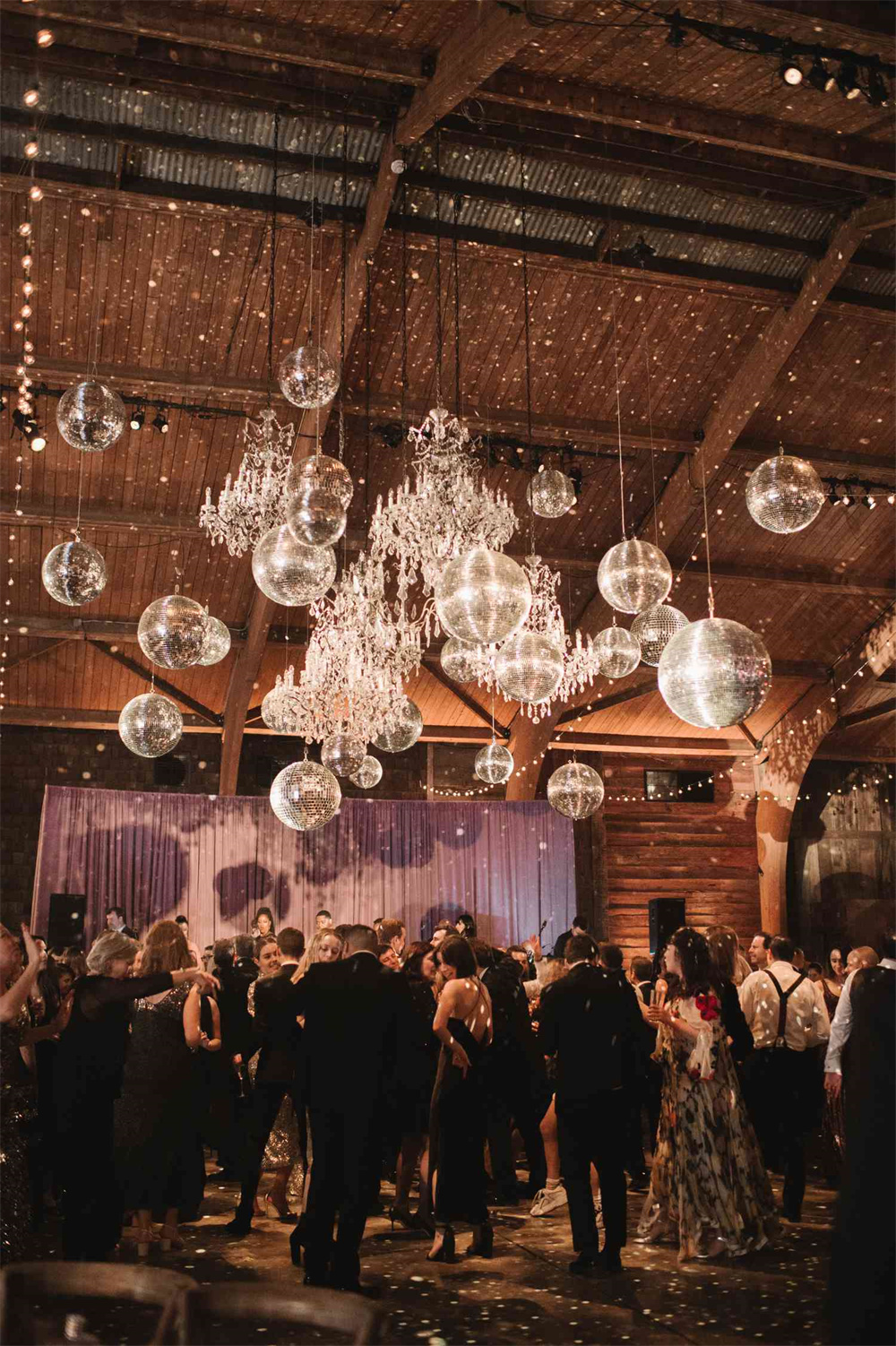 Chic Dancing Floor with Disco Balls