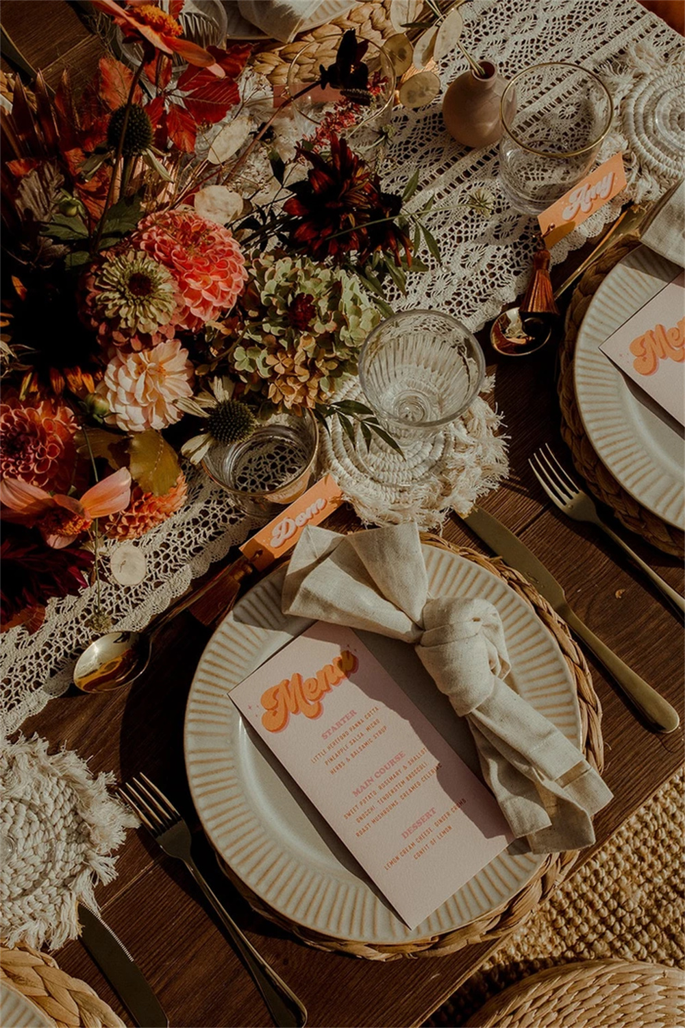 Retro Wedding Menu Ideas