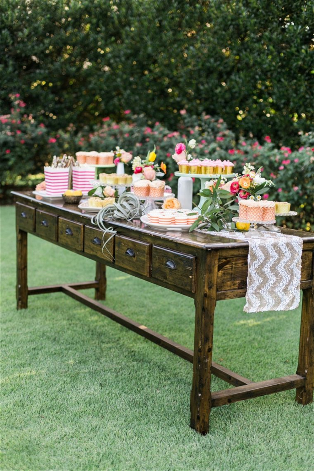 Peach Wedding Dessert Table Ideas