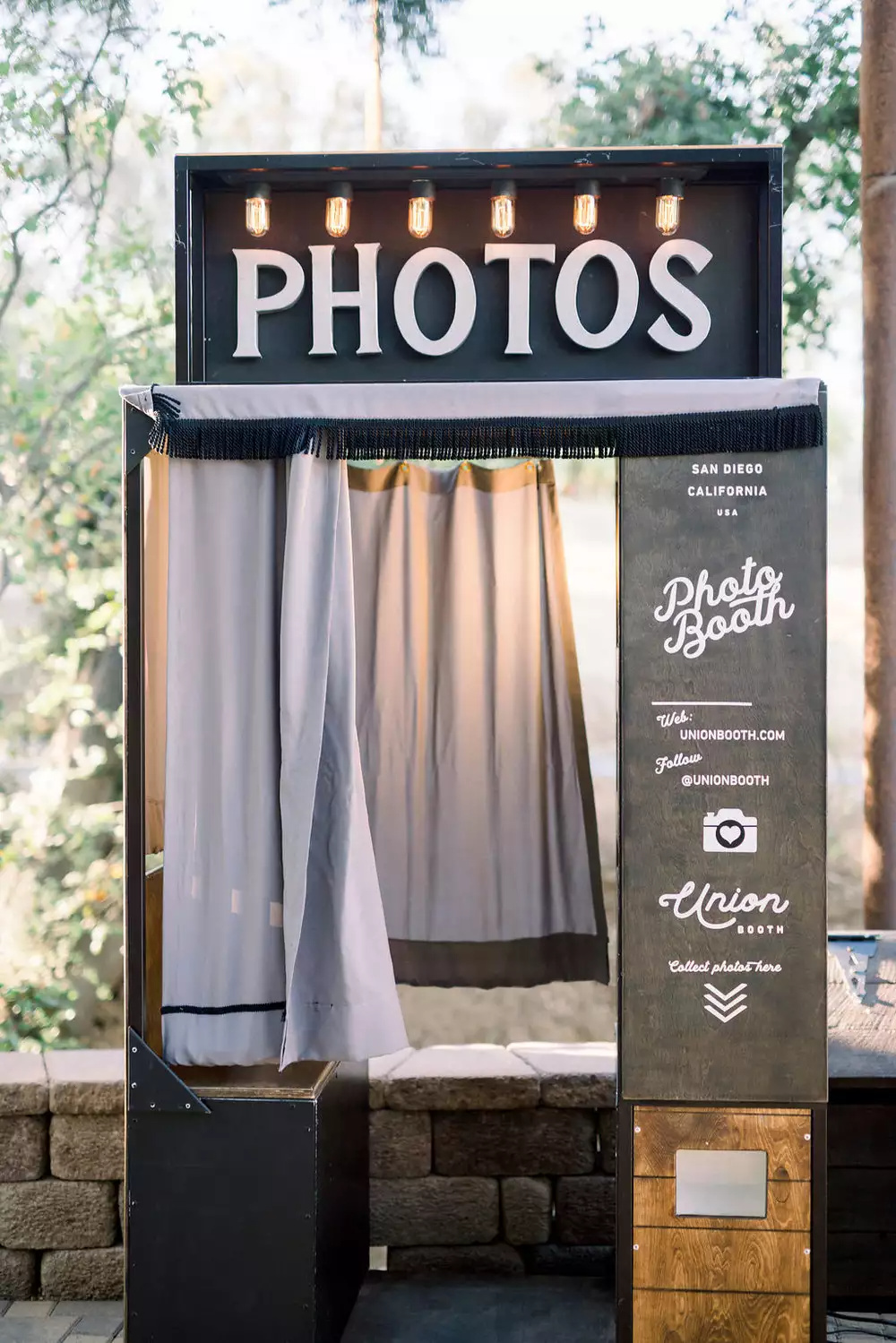 Chic Vintage Photo Booth for Retro Wedding