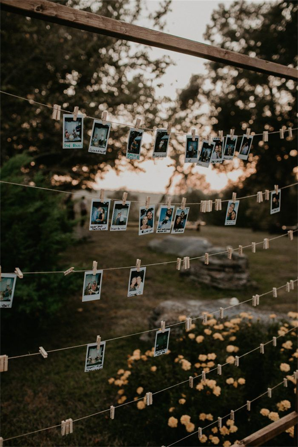 Fun Photo Display for Country Wedding
