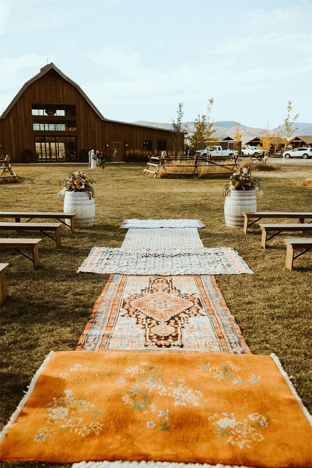 Boho Country Wedding Aisle Decorations