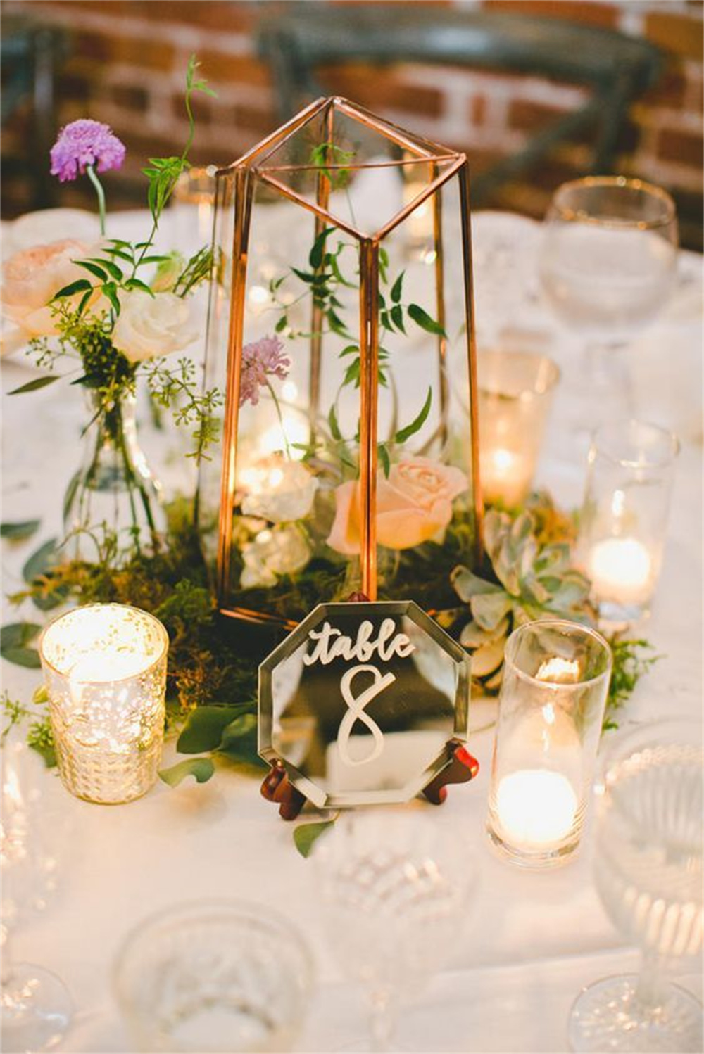 Rustic Lantern Wedding Centerpiece Decorations